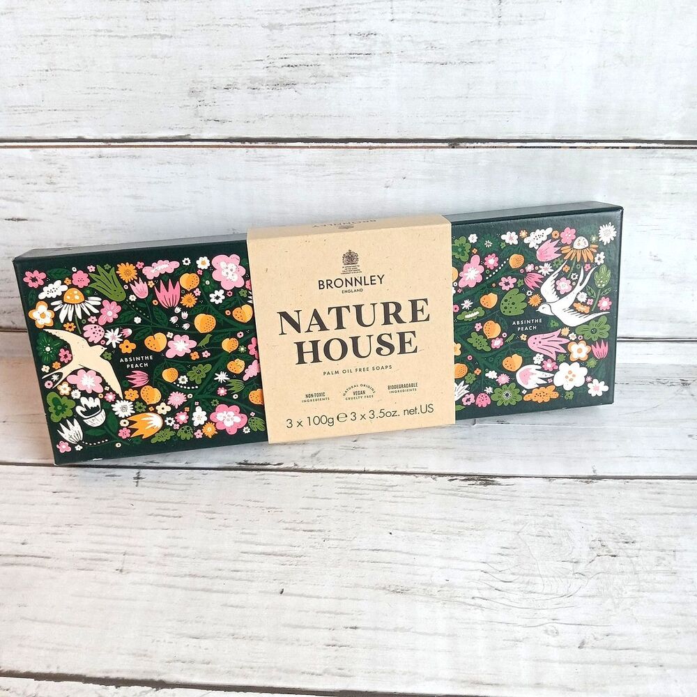 Bronnley Nature House Absinthe Peach Soap 3 Bars